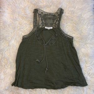 Aeropostale Green Lace Tank- Flowy